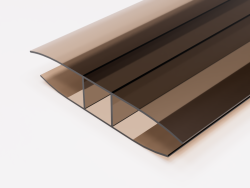 Polykarbonátový profil spojovací H 10 mm bronz