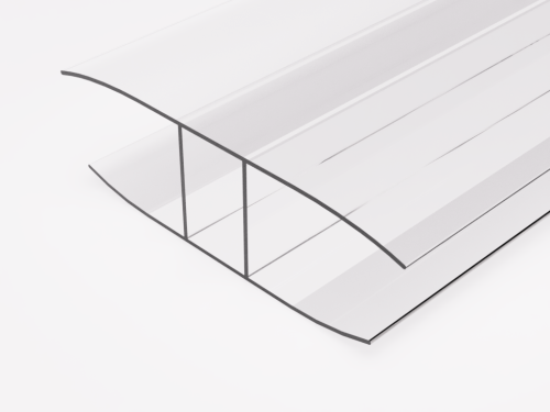 Polykarbonátový profil spojovací H 16 mm čirý do 3000 mm