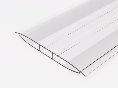 Polykarbonátový profil spojovací H 4 mm čirý do 3000 mm
